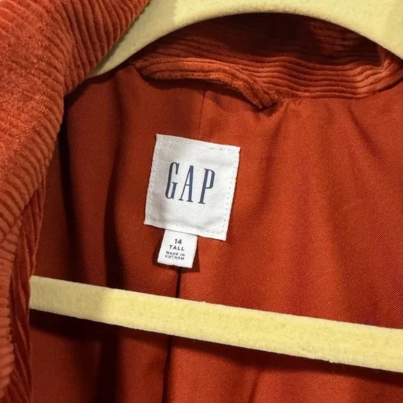 Gorgeous Spice Orange Corduroy Blazer 14 Tall - Picture 2 of 5